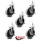Service Caster 5 Inch Thermoplastic Wheel 10mm Threaded Stem Caster Set with Brakes SCC, 5PK SCC-TS05S510-TPRS-SLB-M1015-5 - alternate 1